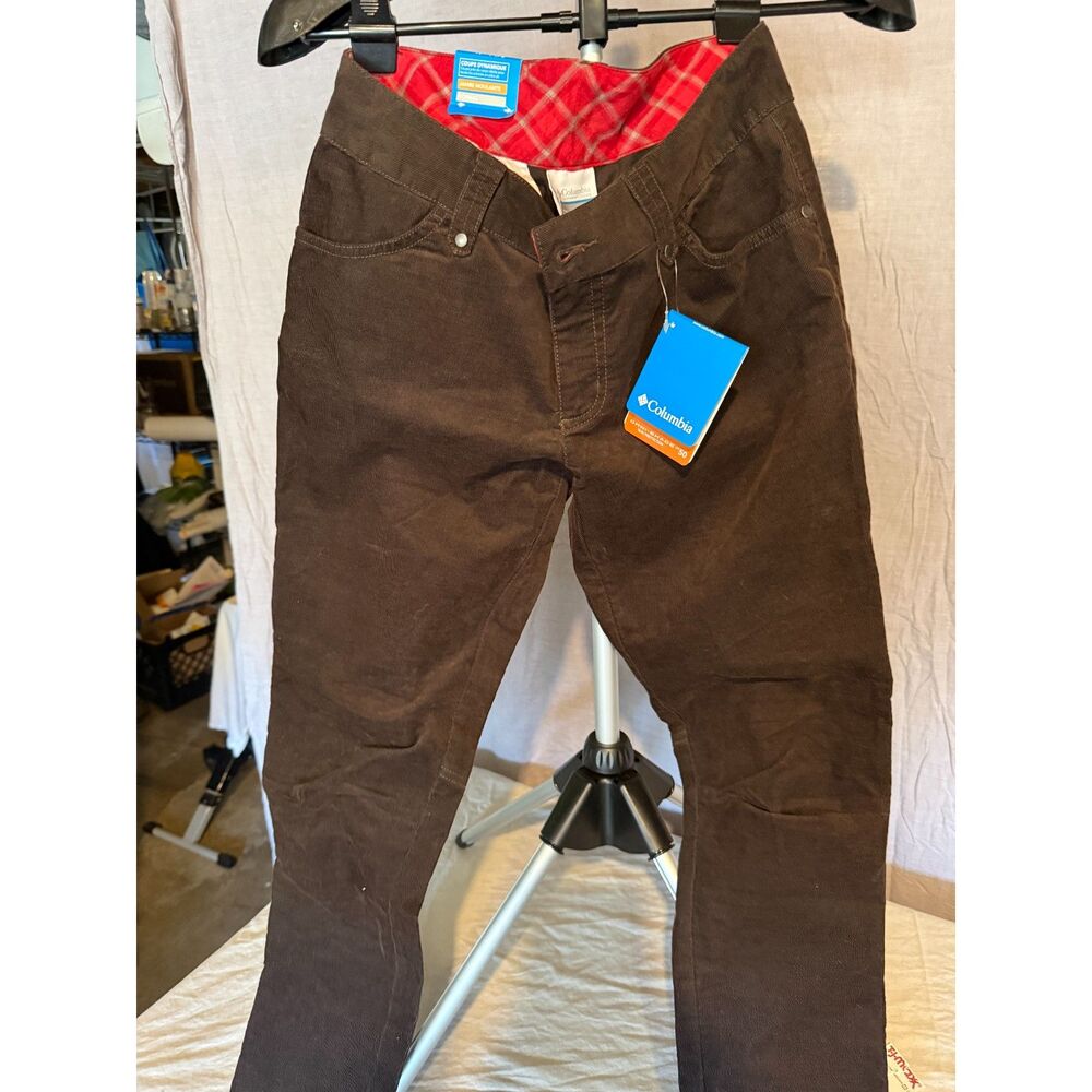 Columbia Women's Omni Shade Brown Thin Skinny Cords - Size 8 - Stretch